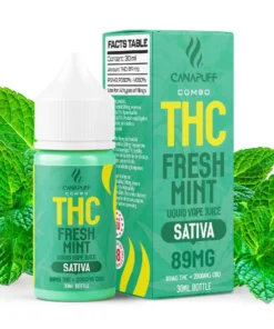 THC liquid 89 mg 2000 mg CBD Fresh Mint 30 ml