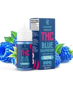 CanaPuff Blue Raspberry 89mg THC - Liquid, 30 ml UK